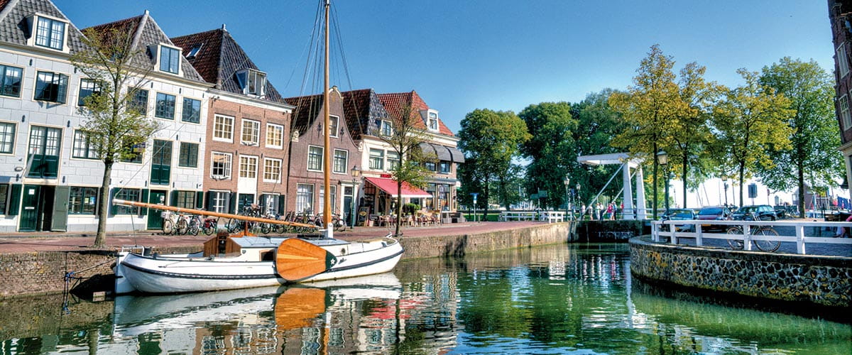 The harbour in the town of Hoorn, Netherlands